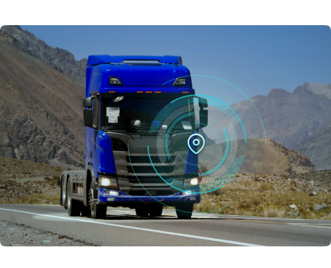 A Truck with LocoNav GPS Tracker Protection