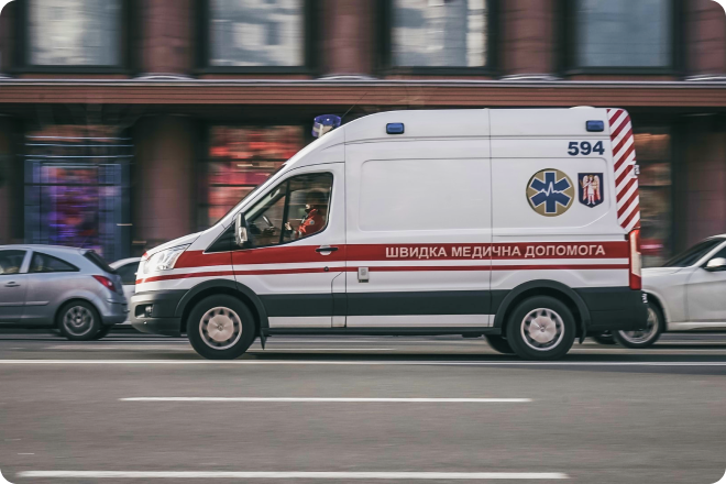 Ambulance with LocoNav fleet management solutions