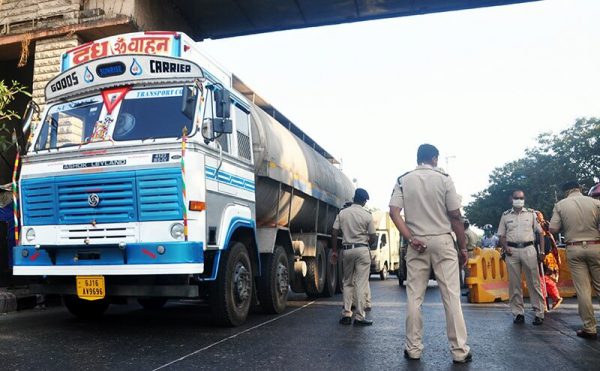 police-screening-truck-india