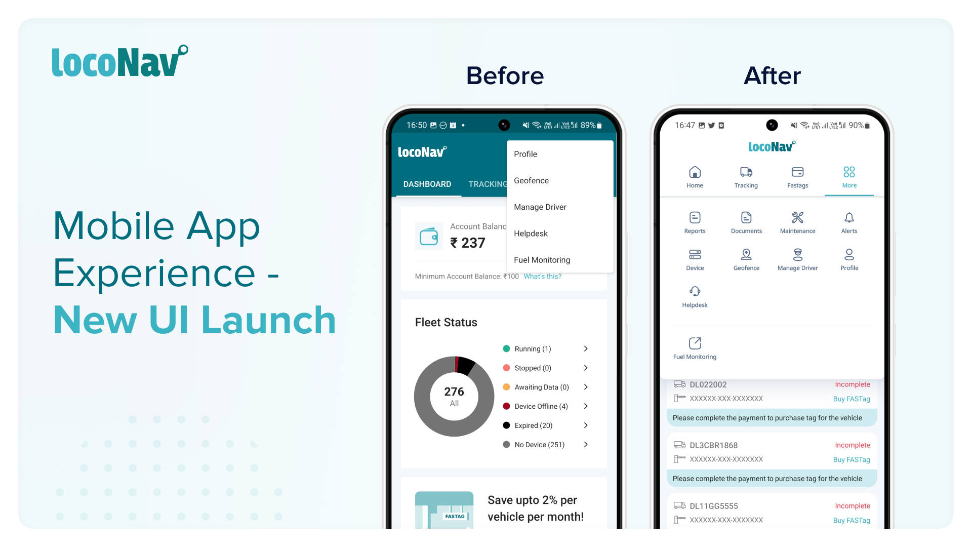 Mobile App Experience New UI Launch